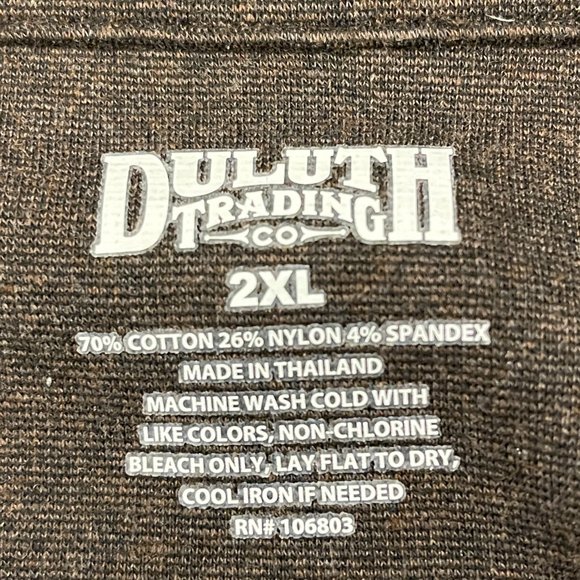 Duluth Trading Co Button Up Cotton Blend Brown Sweater Coat Size 2XL - Picture 6 of 8